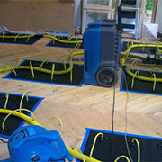 wood floor drying